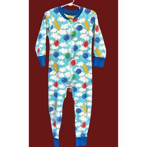 Duns Sweden Organic Cotton Balloon Cloud Zip Pajamas Kids Unisex 104CM